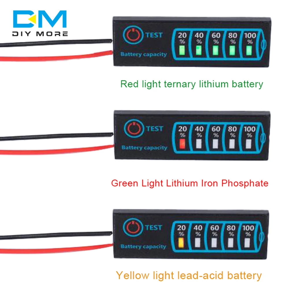 1-3pcs BMS 3S Lithium Battery Charge LED Display Tester Li-po Li-ion Capacity Test Power Level Indicator Board