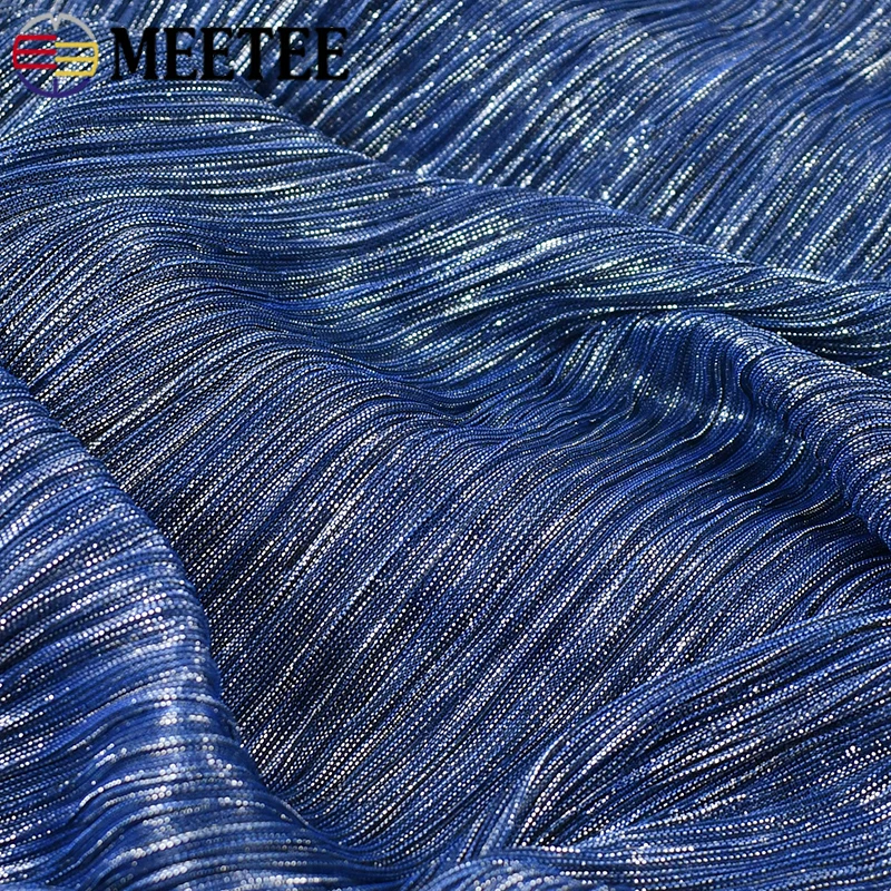 

50/100x150cm Pleated Sparkly Fabric Glitter Knitted Cloth for Party Dress Stage Performance Garment Cloth DIY Sewing Accessories