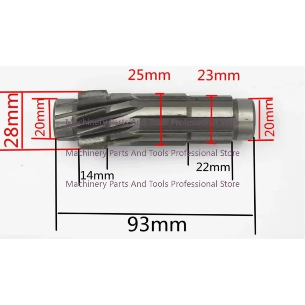Electric Vehicle Differential Gear Shaft Accessories, 6 Splines, 11 Helical Teeth