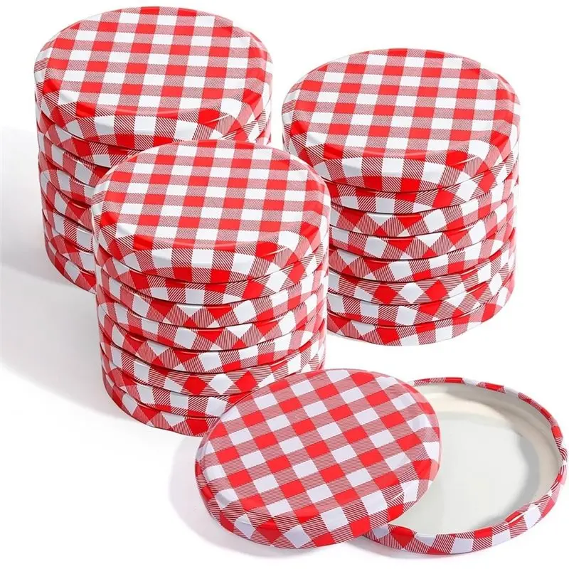 M11K-For Jars For 230/350/435 Ml/565 Ml Replacement Lids- Pack Of 60 Twist Off 82 Mm Screw Lids For Preserving