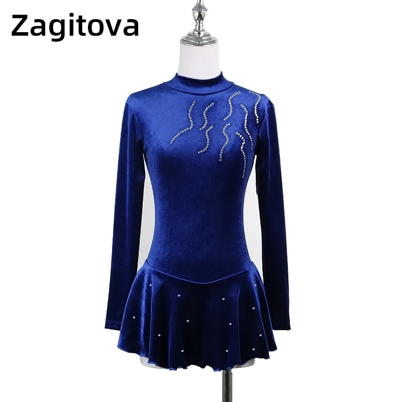 customized-figure-skating-performance-costume-girls'-skating-skirt-children's-adult-competition-grading-training-gold-velvet