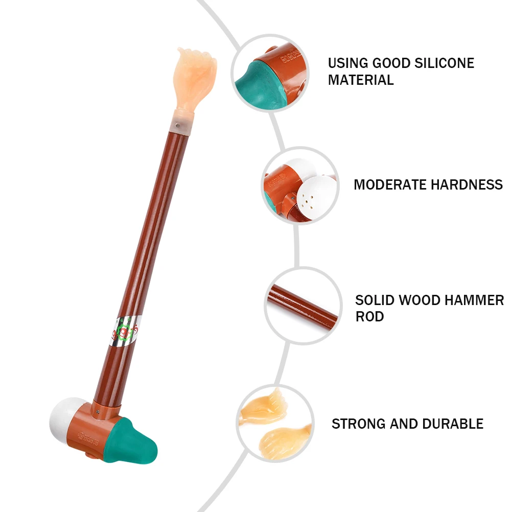 

1pc Massage Hammer Small Beat Chuibei Care Body Wooden Bar Ergonomic Handle Solid Wood Rod Strong Durable