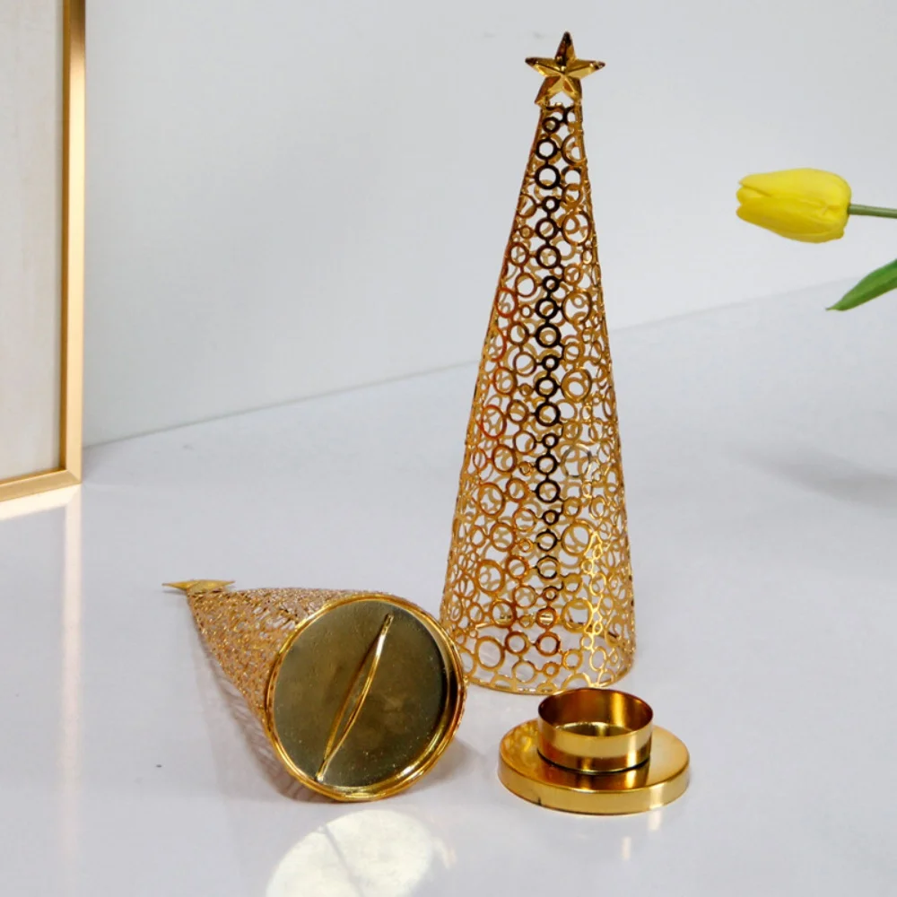 Tea Light Candle Holder Sturdy European Candle Holder Small Round Candle Holder Long-Lasting For Gift For Family Wedding