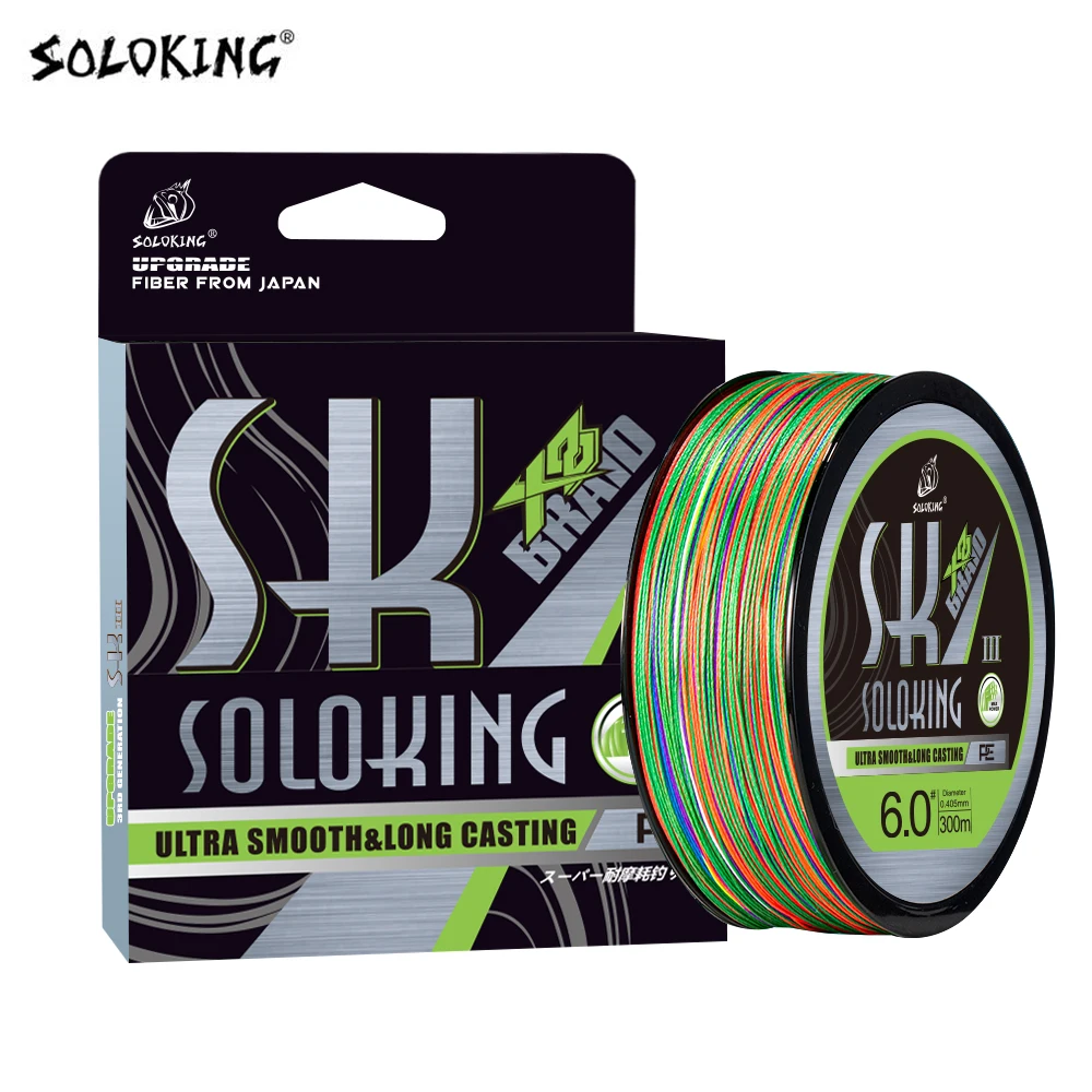 SOLOKING SK8 PE Fishing Line X8 150M/300M/500M Fishing Wire Strong PE Braid Fishing Line 18-100LB Multifilament Fishing Wire