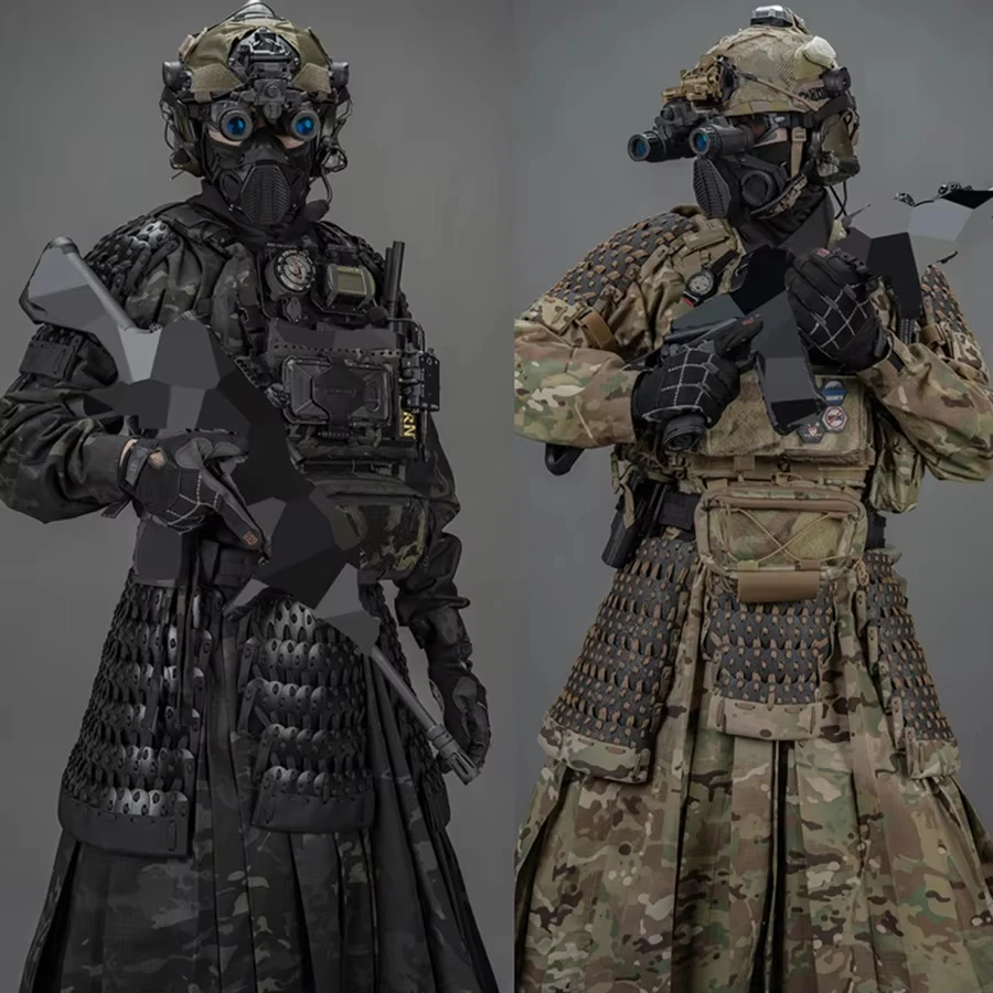 Taktyczna spódnica pancerna w kamuflażu Airsoft męska damska długa kurtka wiatrówka odzież ochronna do gier wojennych CS na zewnątrz cosplay