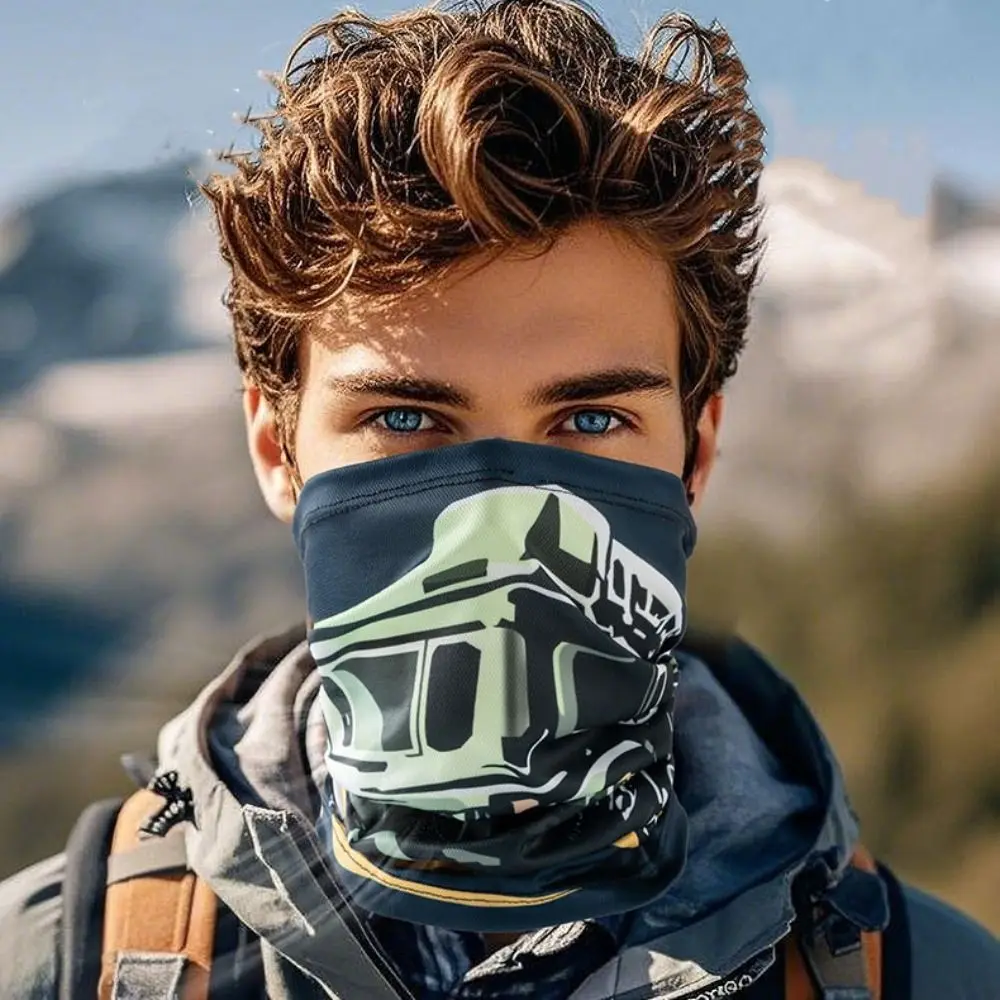 통기성 UPF50+ 선 스크린 마스크 얇고 가벼운 얼음 실크 마스크 풀 페이스 커버 땀 흡수 UV 보호 마스크 야외