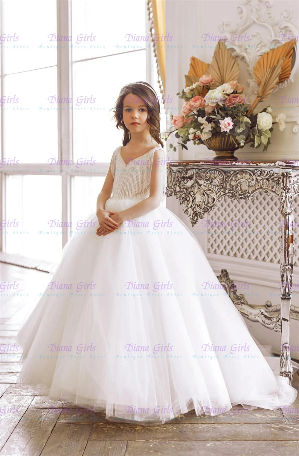 Elegant Little Baby Princess Flower Girl Dress Tulle Fluffy Quality Applique for Wedding Kids Birthday Party Evening Ball Gowns