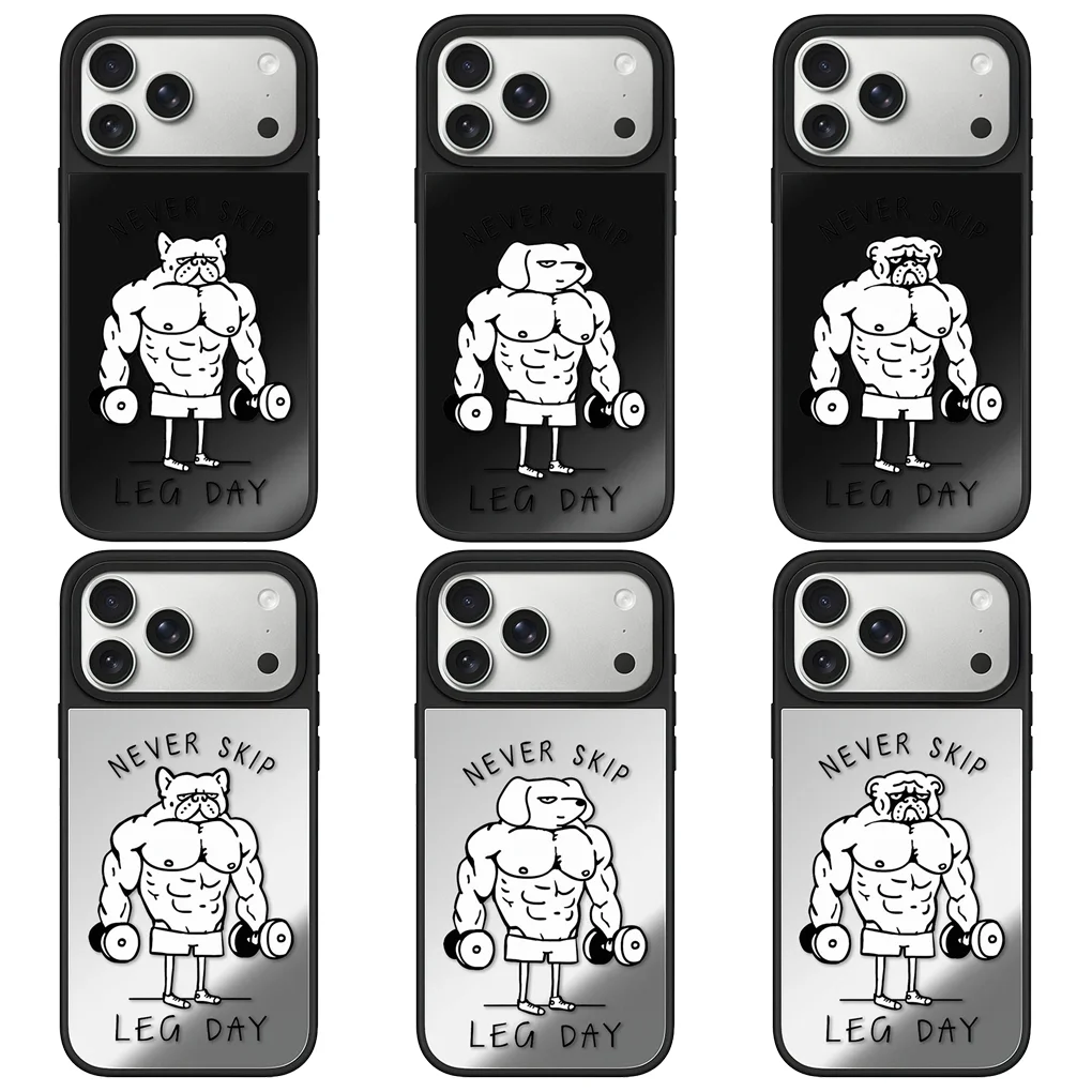 

Leg Day Mirror Surface Magnetic Phone Case Cover for IPhone 12 13 14 15 16 17 Pro Max Case for IPhone 17 Air
