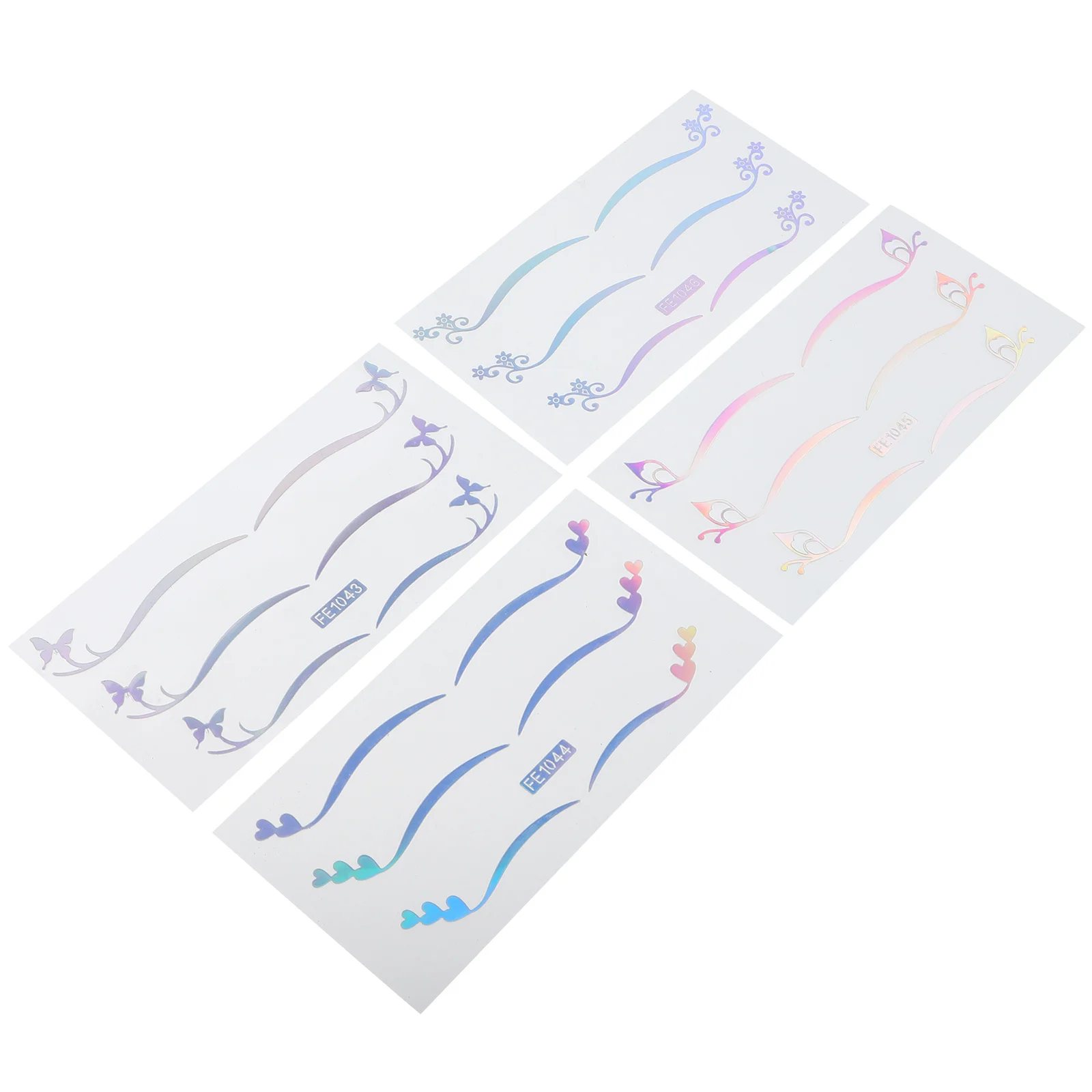 4 vellen vlinderster dubbele ooglidstickers holografische glitter oogdecoratie instant groot ogen effect voor feestfestival vrouwen