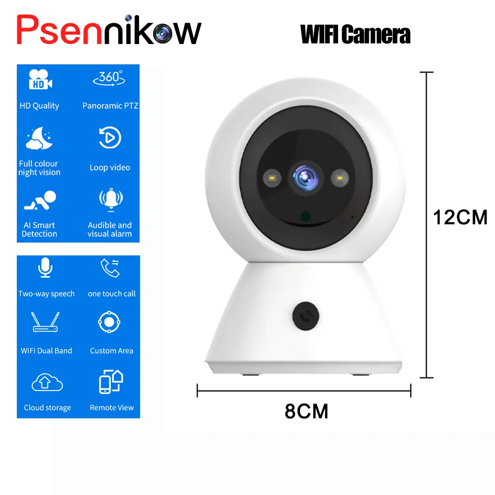 

2MP PTZ Two Way Audio Video Surveillance CCTV WiFi Outdoor 4X Digital Zoom Camera Home Security Auto Tracking Camera