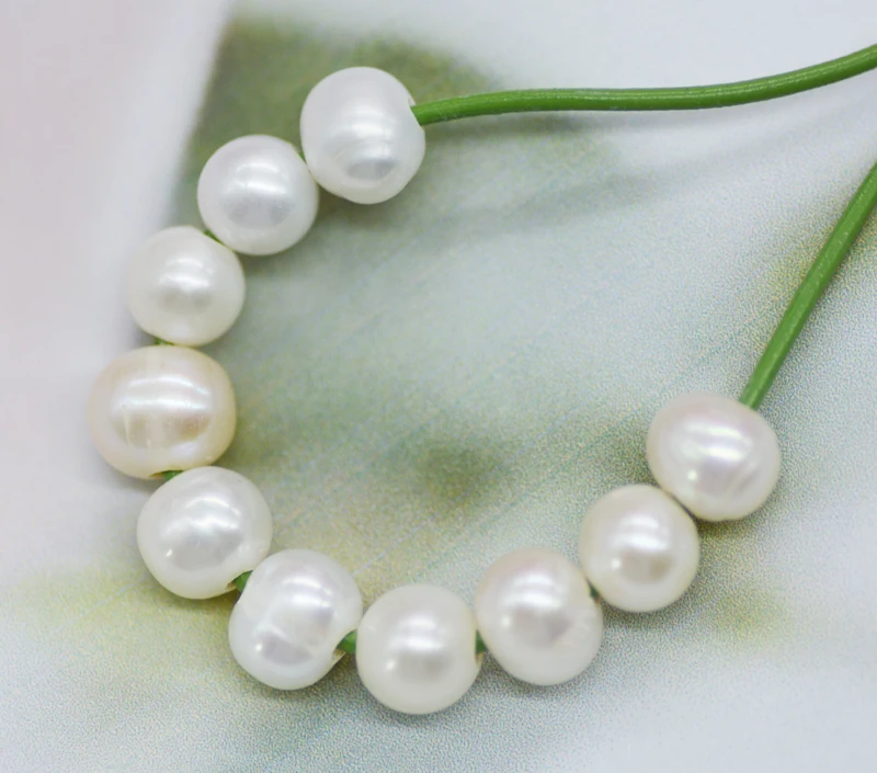 100PCS  Natural Freshwater Potato Pearls Beads AA Grade ,White color, 9-10mm,2mm hole  Great for Jewelry Making ,Loose beads