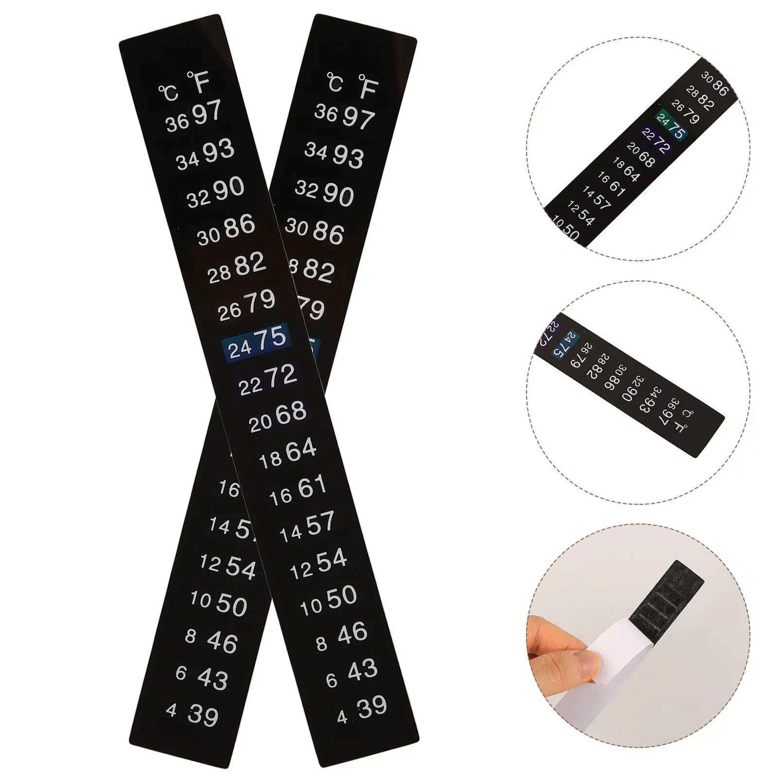 5Pcs Adhesive Fermentation Thermometer Sticker for Brewing Bottles Jars Digital Temp Reading Easy Application No Tools Required