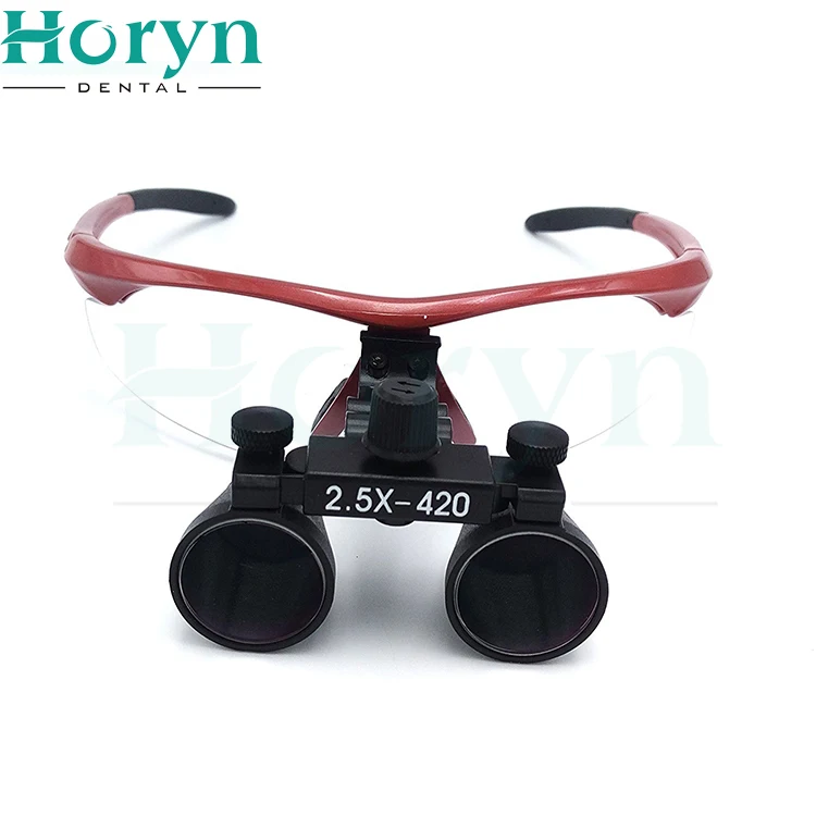 Easy To Use den tal Loupes 2.5X 3.5X With Wireless Led Light With Battery