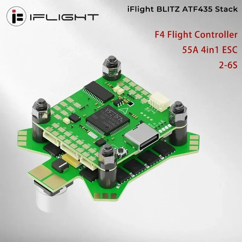 

iFlight BLITZ ATF435 55A Stack BLITZ ATF435 Flight Controller with BLITZ E55S 4-IN-1 2-6S ESC for RC FPV Freestyle Racing Drone