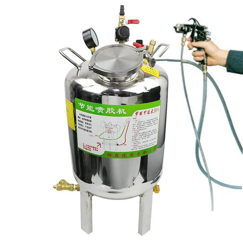 20 L Pneumatic Glue Sprayer Adhesive Spray  Barrel 304 Stainless Steel Pressure Bucket Energy Efficient  Dispenser  Paint Gun