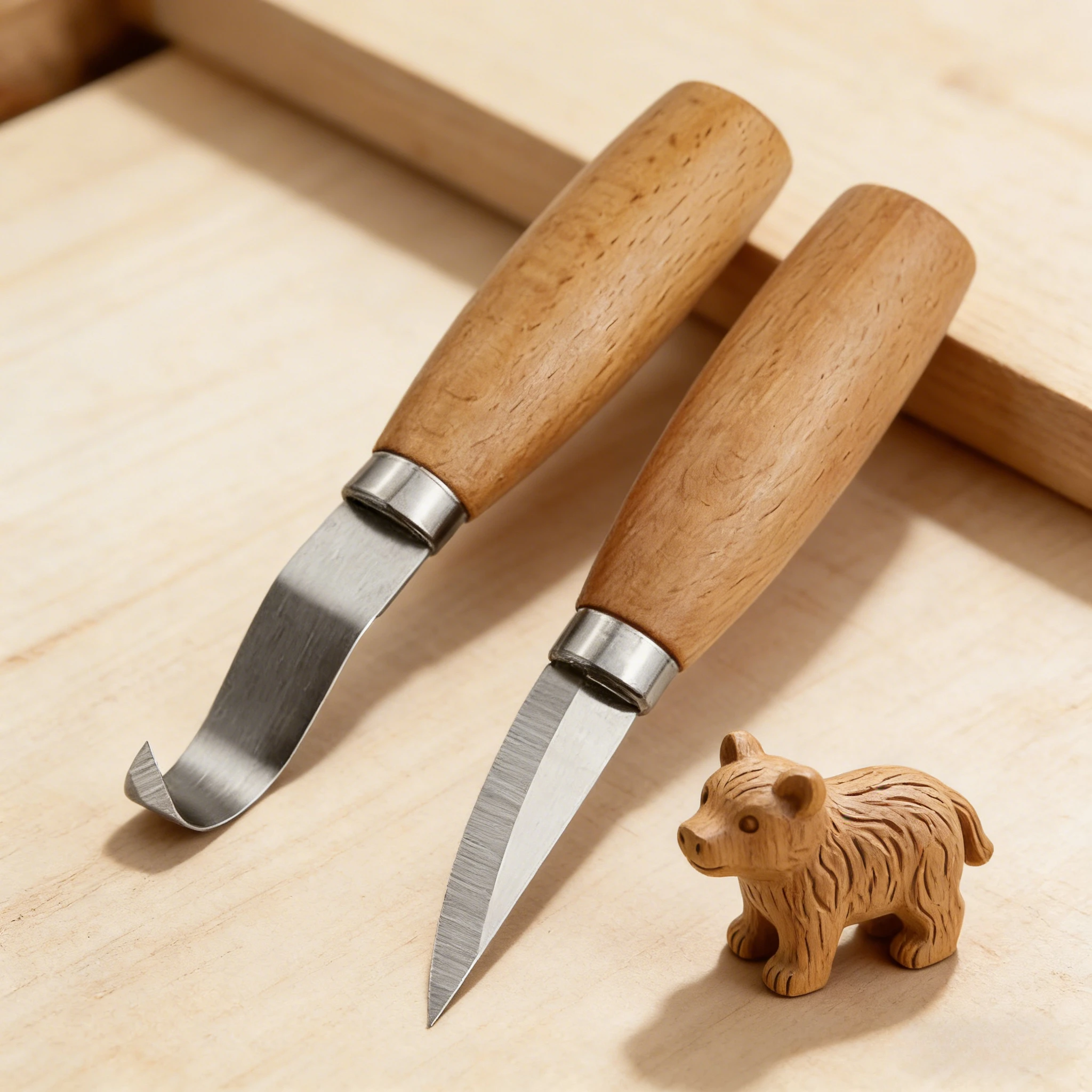 Wood Carving Knife Chisel Hook Knife Set High Carbon Steel Ergonomic Handle for SpoonCarving Woodworking Beginners Professionals