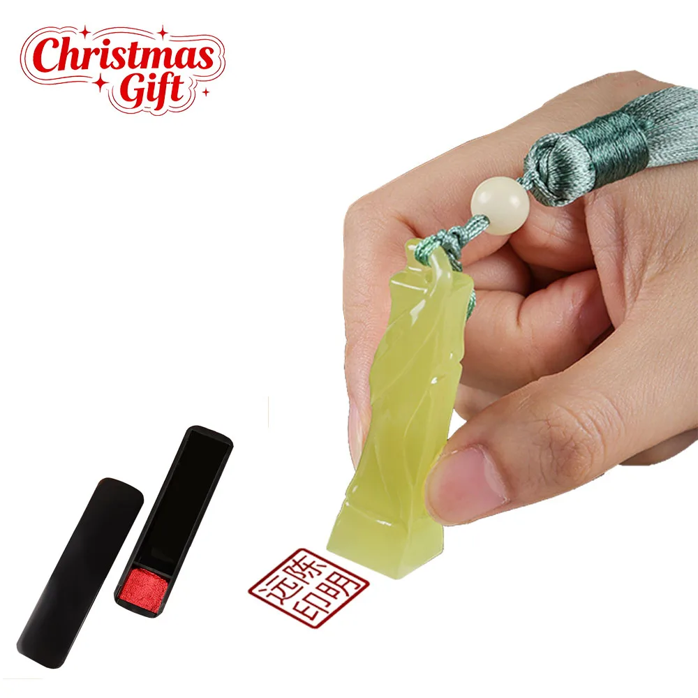 

Штамп с именем на заказ, полимерные квадратные печати, английский, Япония, ханко, корейская печать, бамбуковая форма, частная каллиграфия, школьный подарочный чехол