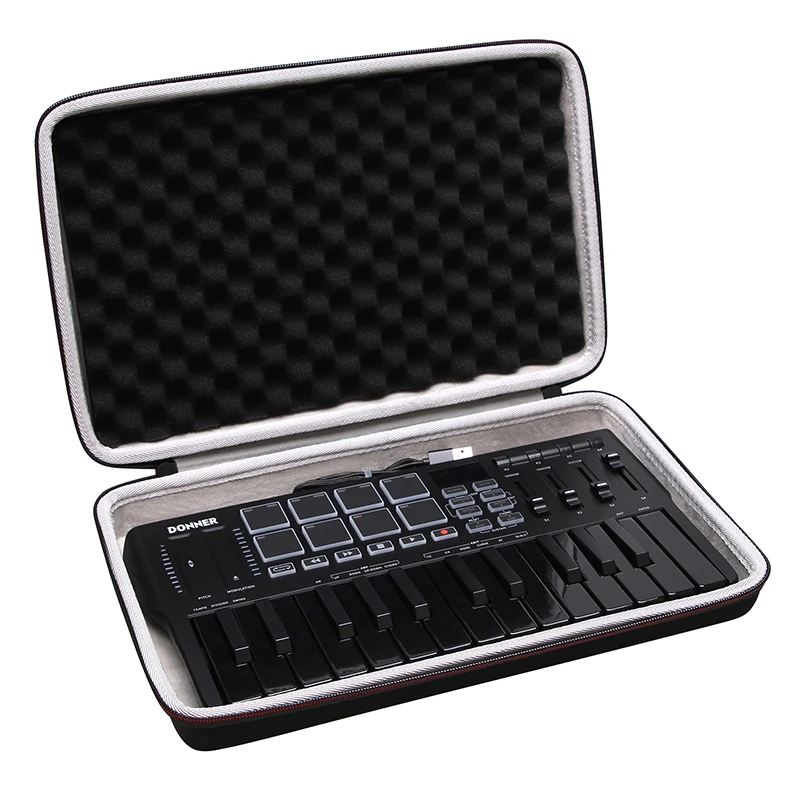 

LTGEM EVA Hard Case for Donner DMK25 Pro USB MIDI Keyboard Controller Protective Carrying Storage Bag(only case)