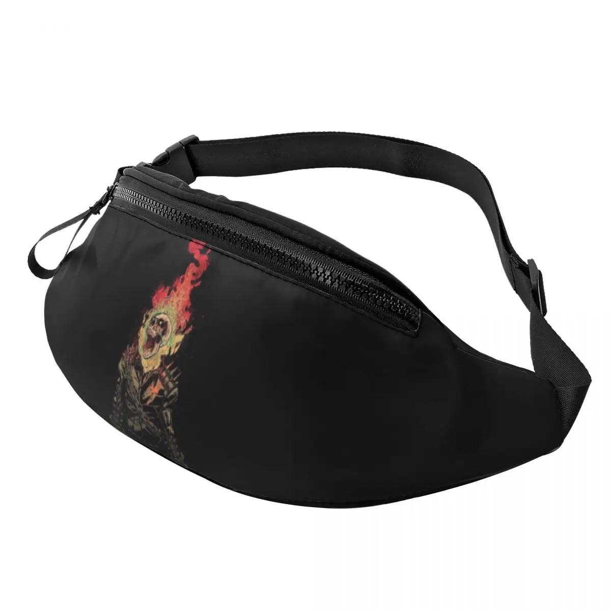 Custom Fashion The Wrath Of God Fanny Pack for Cycling Camping Men Women Ghost Rider Crossbody Waist Bag Phone Money Pouch