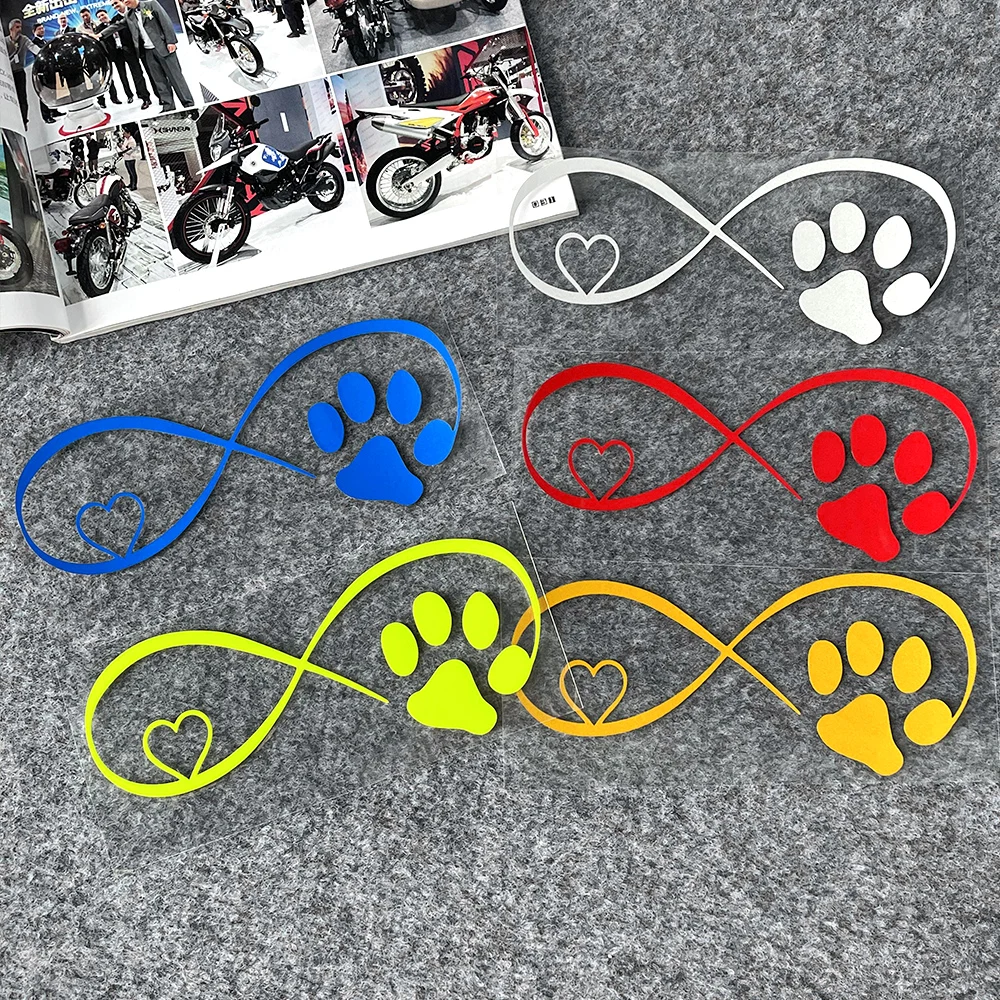 Cat Paw Print Reflective Motorcycle Sticker Moto Scooter Decal Accessories for VESPA PX GTS 300 Sprint Primavera LX50 LX125