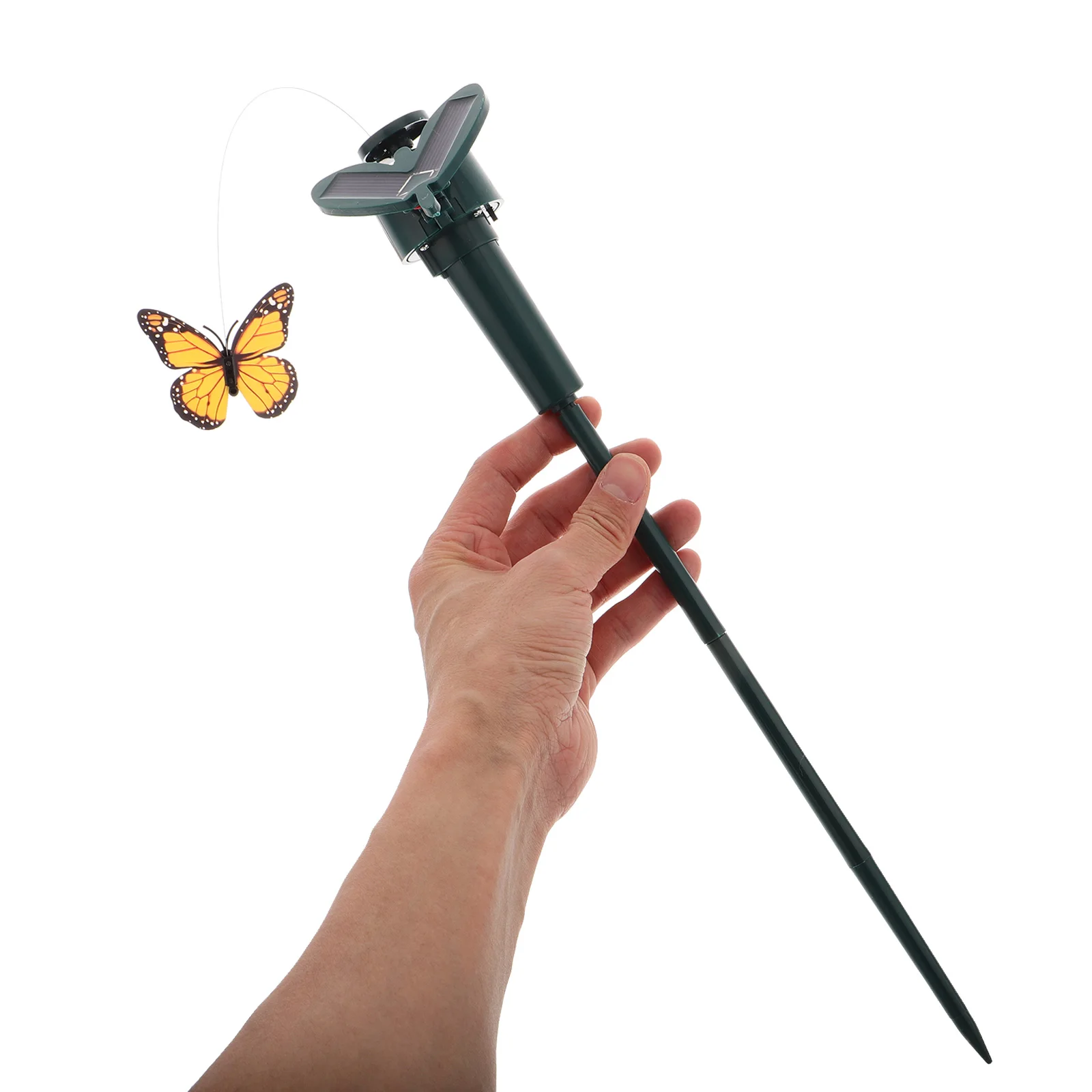 

3pcs Solar Powered Garden Decoration Butterfly Stakes Flying Lawn Ornament Dynamic Fluttering Decorative Windmill