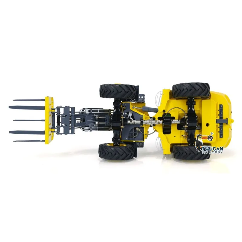 Nieuwe LESU AT1050 1:14 RC Hydraulische Vorkwagen Metalen Telescopische Arm TOUCAN DIY Geschilderd Afgewerkt Loader Auto Licht Geluid Model Speelgoed