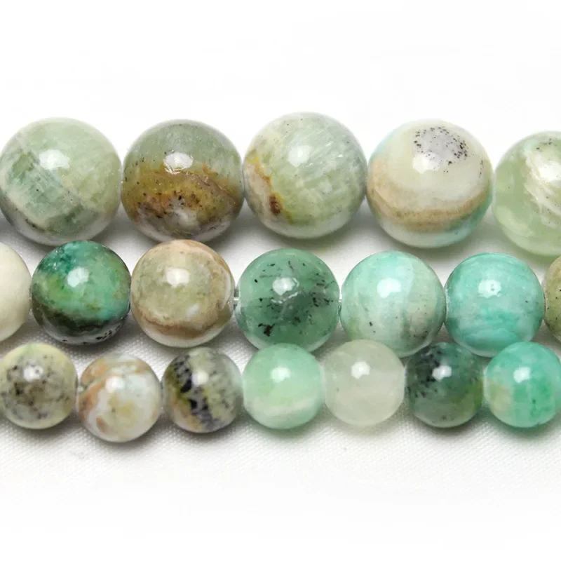 

6 8 10 12MM Phoenix Jade Natural Stone Loose Round Spacer Beads for Jewelry Making DIY Bracelet Chrams Earrings Accessories 15''