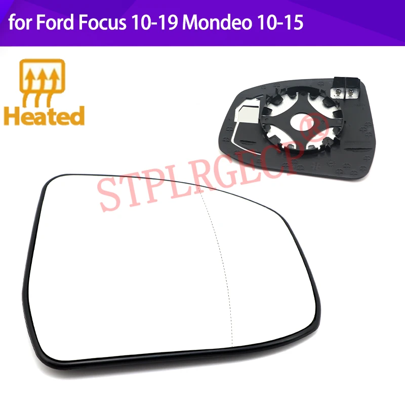 Stplrgecp Passenger Driver Side Left or Right Door Side Heated Wing Mirror Glass Lens for Ford Focus MK3 10-19 Mondeo MK4 10-15