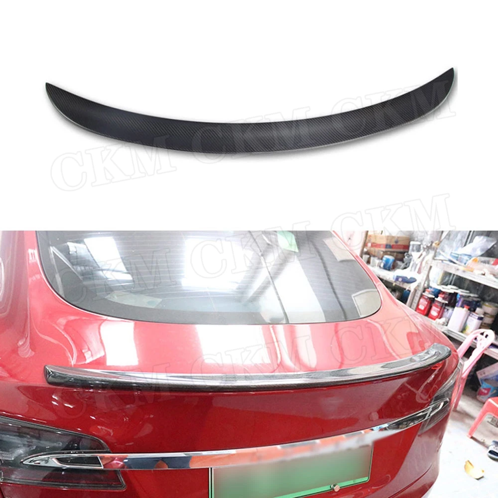 

Carbon Fiber for Tesla Model S Sedan 4 Door 60 70 75 85 90 D P85D P90D P100D 2012-2020 Rear Boot Spoiler Rear Spoiler Wing
