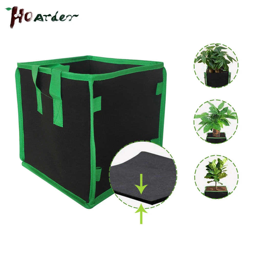 

Square Potato Grow Bag Nursery Tomato Plant DIY Potato Planting Bucket Felt Grow Flower Fabric Grow Pot Non-woven Seedling Bag