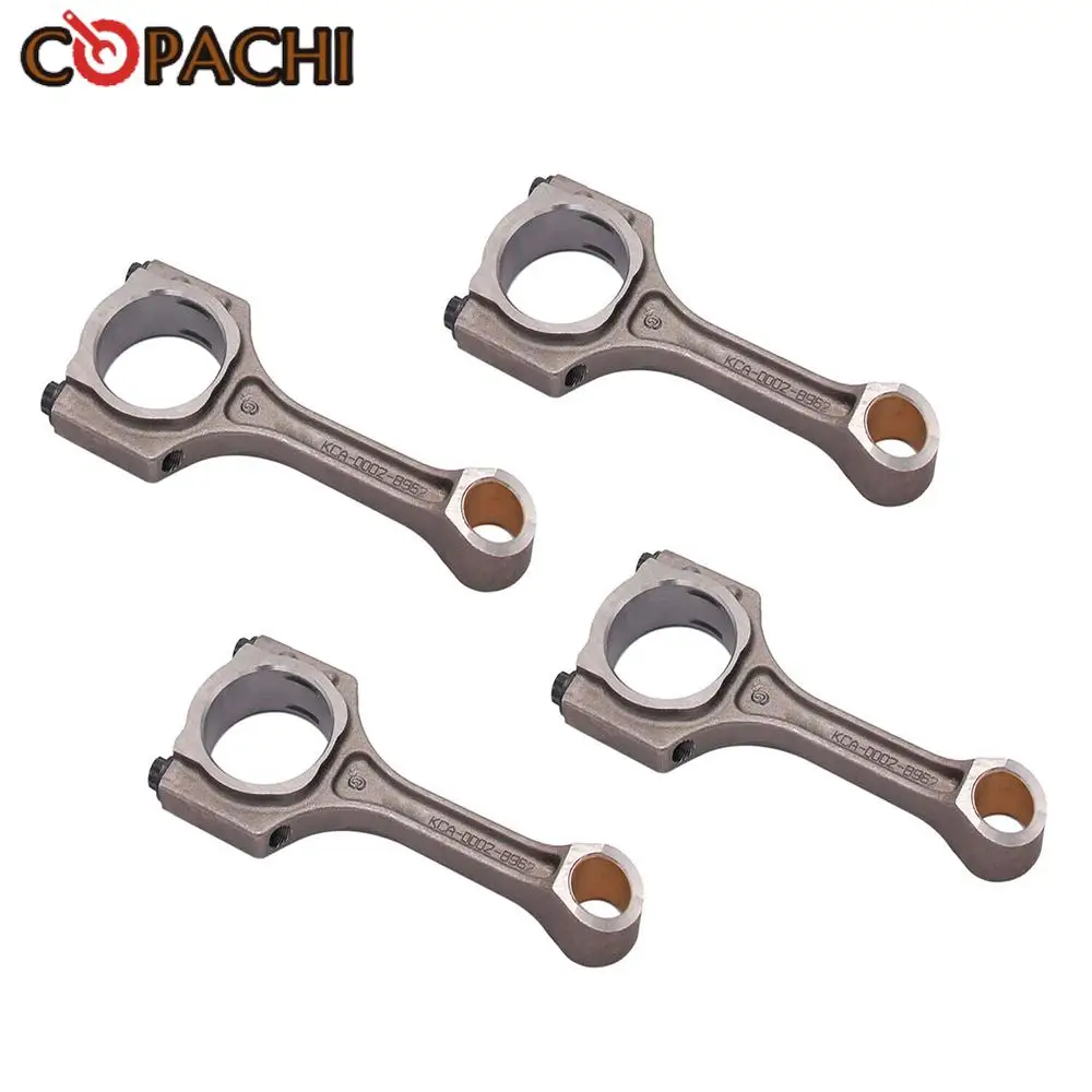 

4Pcs Connecting Rods 235102B000 23510-2B010 for 2010-18 Kia Soul Rio Hyundai Accent Veloster 1.6L L4 DOHC