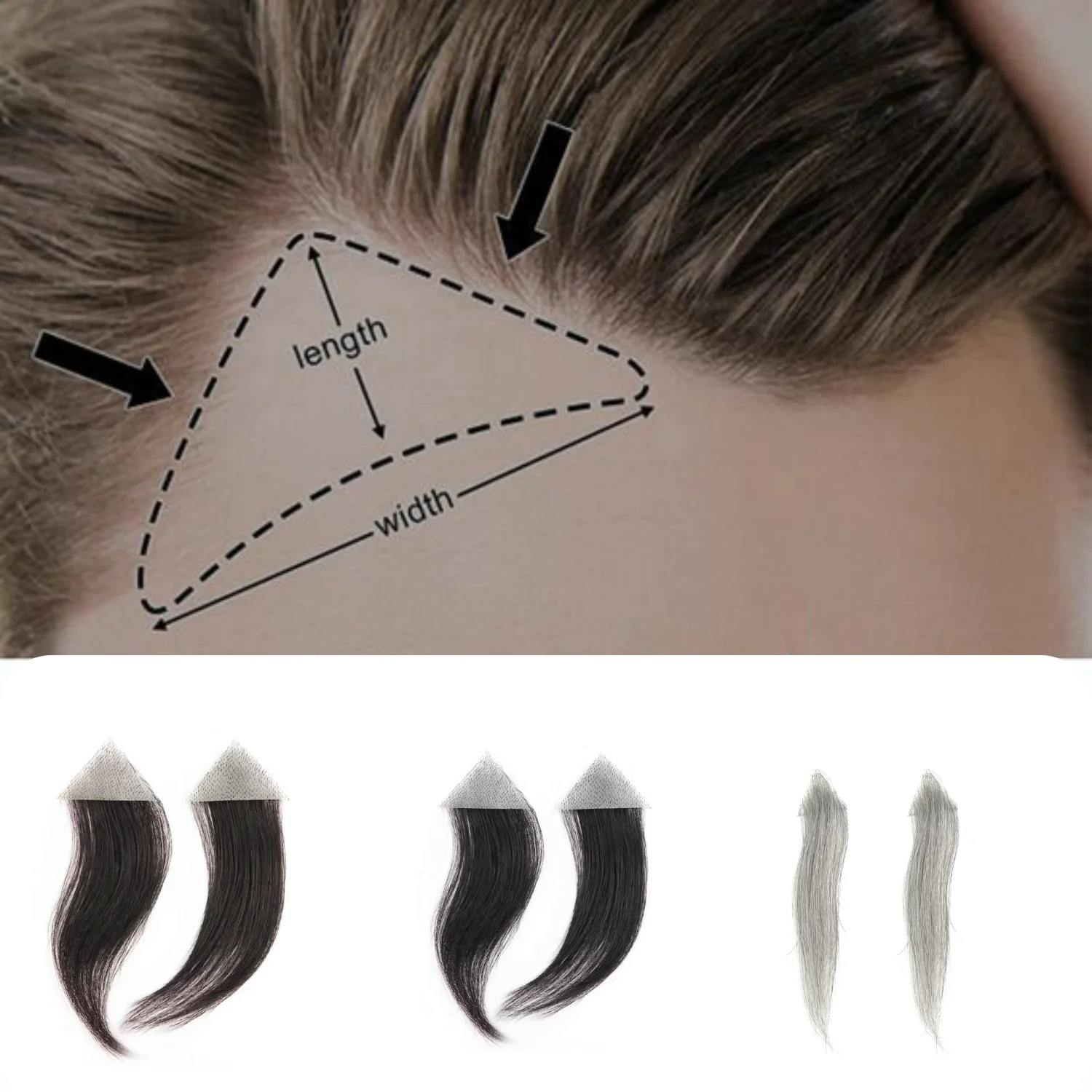 

Нашивка на лоб, нашивка для лысых пятен, парик, шрам, человеческие волосы, мужская линия роста волос, нашивка с бакенбардами, прямая лента для мужчин и женщин