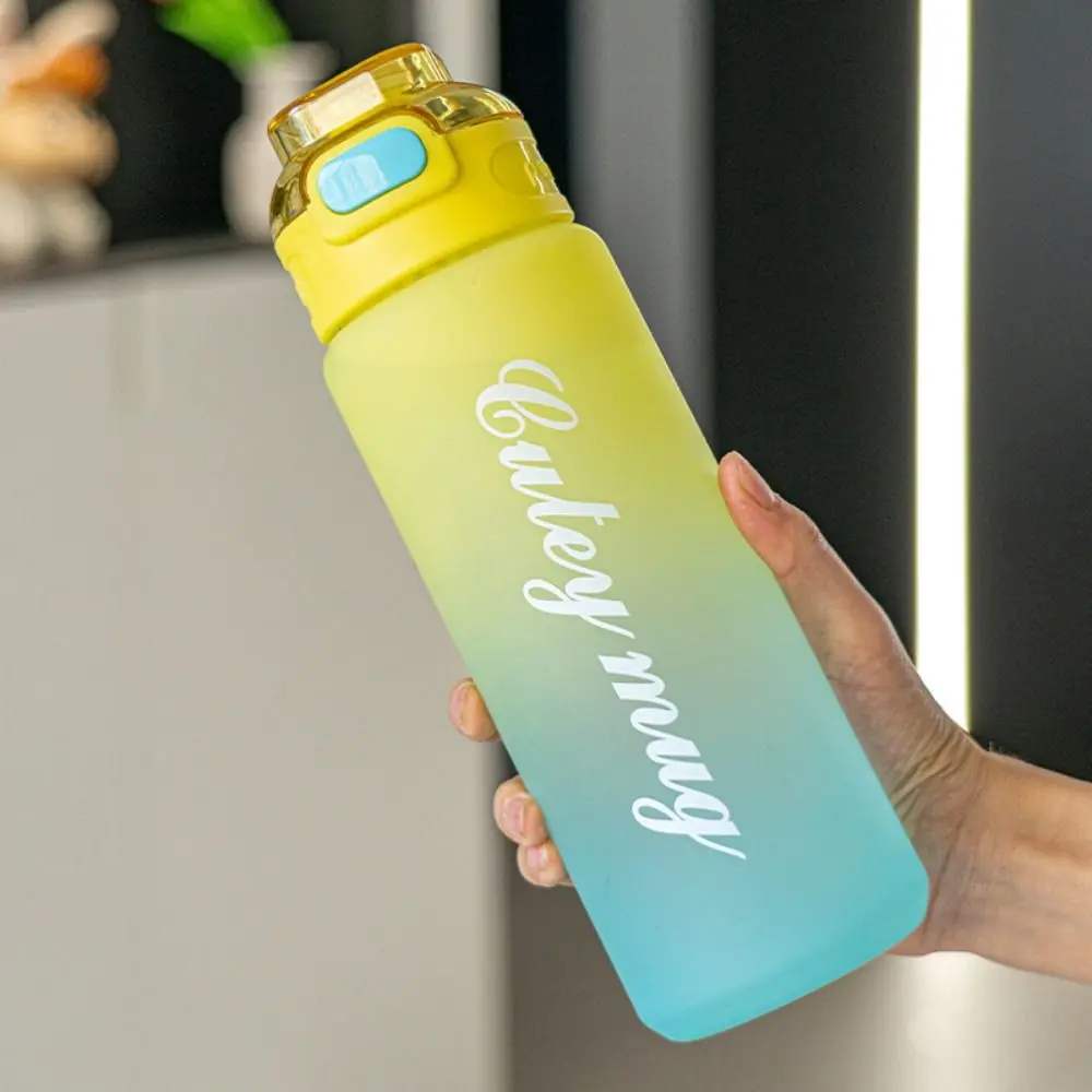 2100ml Sports Kettle with Straw Graduated Leakproof Fitness Water Bottle Portable Large Capacity Fitness Drinking Bottle Running