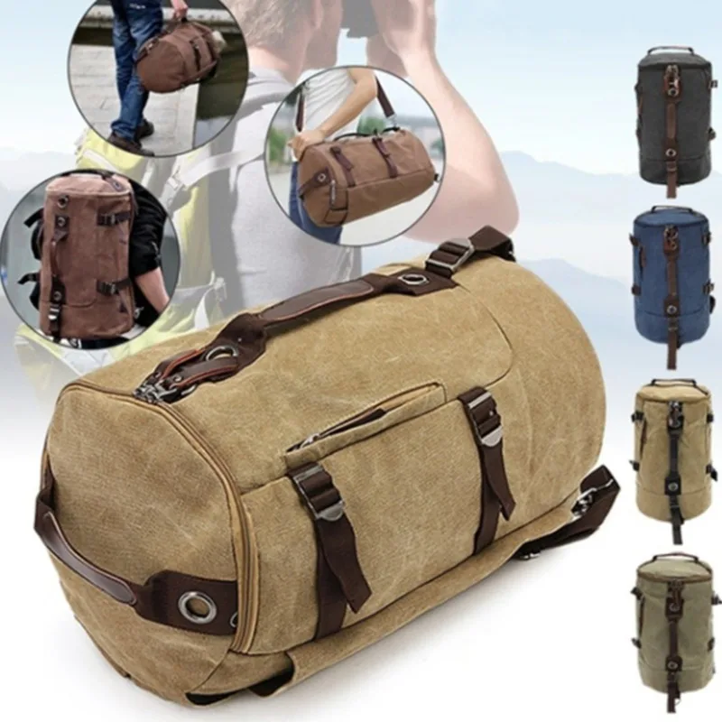 

Travel Bag Mountaineering Backpack Male Luggage Canvas Bucket Shoulder Bags Sports drum backpack, computer bag, backpack