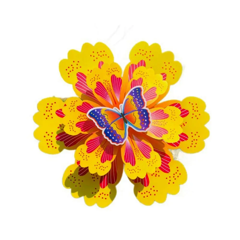 Moulin à vent traditionnel coloré en PVC, multi-styles, dessin animé, rotatif, papillon, abeilles, libellule, diamètre 38cm