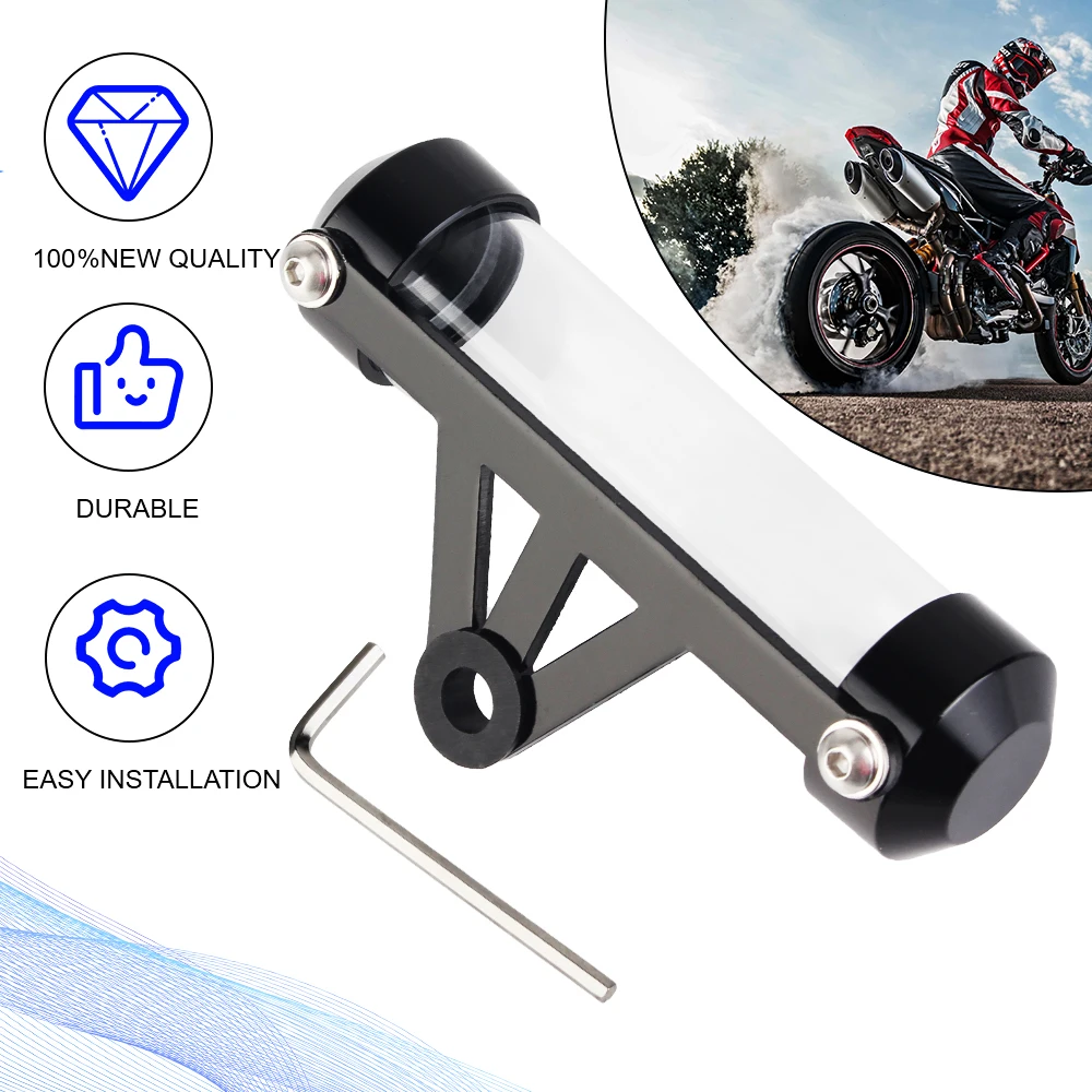 

Document Tube Holder Acrylic Universal Motor Scooter Accessories Registration Motorbike Secure Single Motorcycle Tax Plate Black