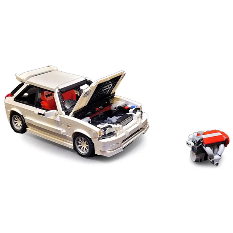 New 90s Civic Type-R (EK9) MOC-152864 Race Car Model Buiding Creators Block Bricks Educational Toys for Children Birthday Gifts