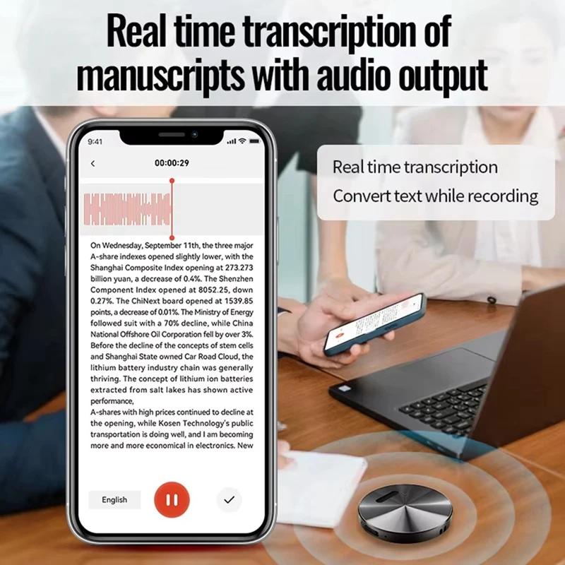 A6 Voice Recorder Mini AI Powered Voice Recorder Chatgpt Transcription Translator