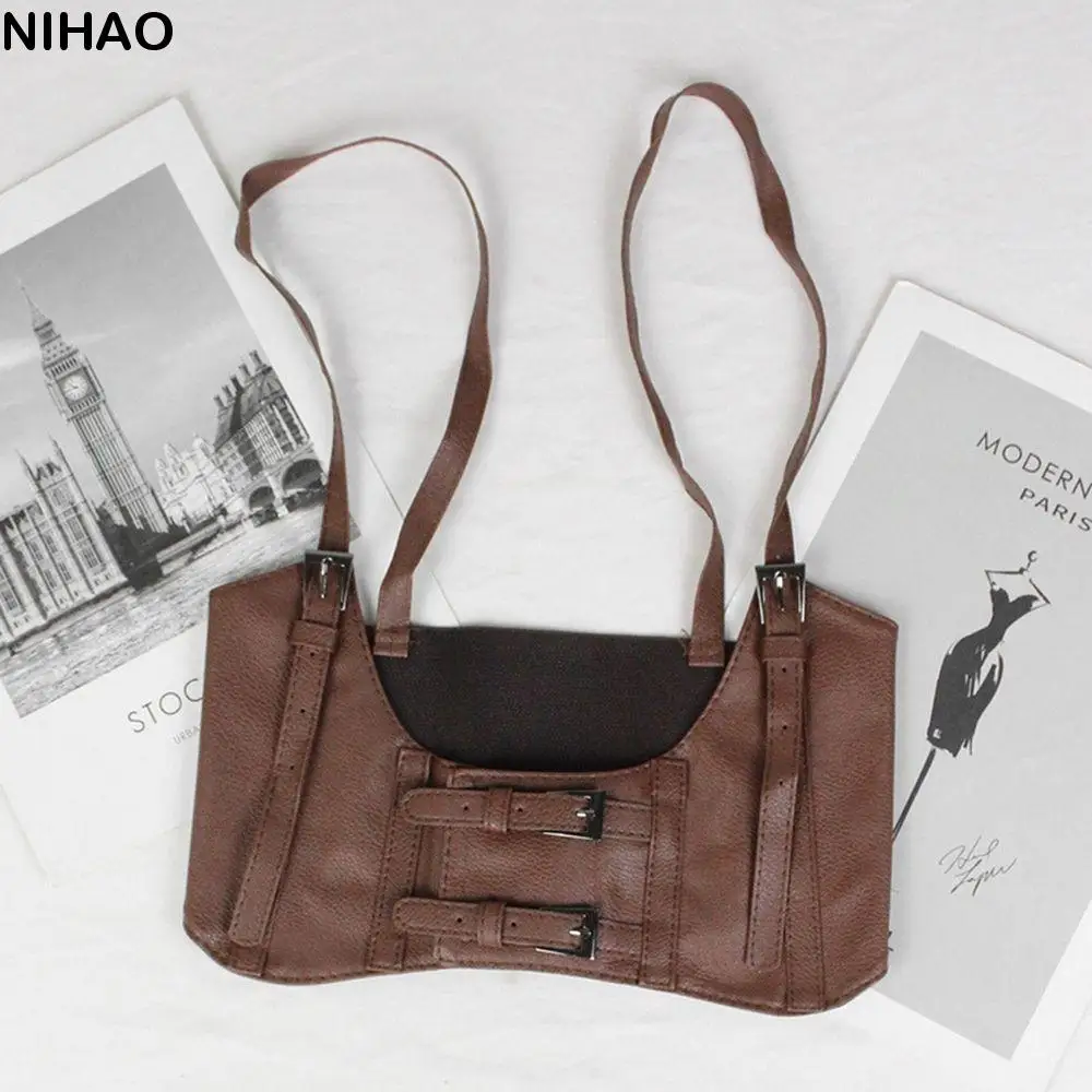 

Корсетные подтяжки с высокой талией, металлическая пряжка, пояс из искусственной кожи, эластичный поясной ремень, ремни Лолиты, очень широкий пояс