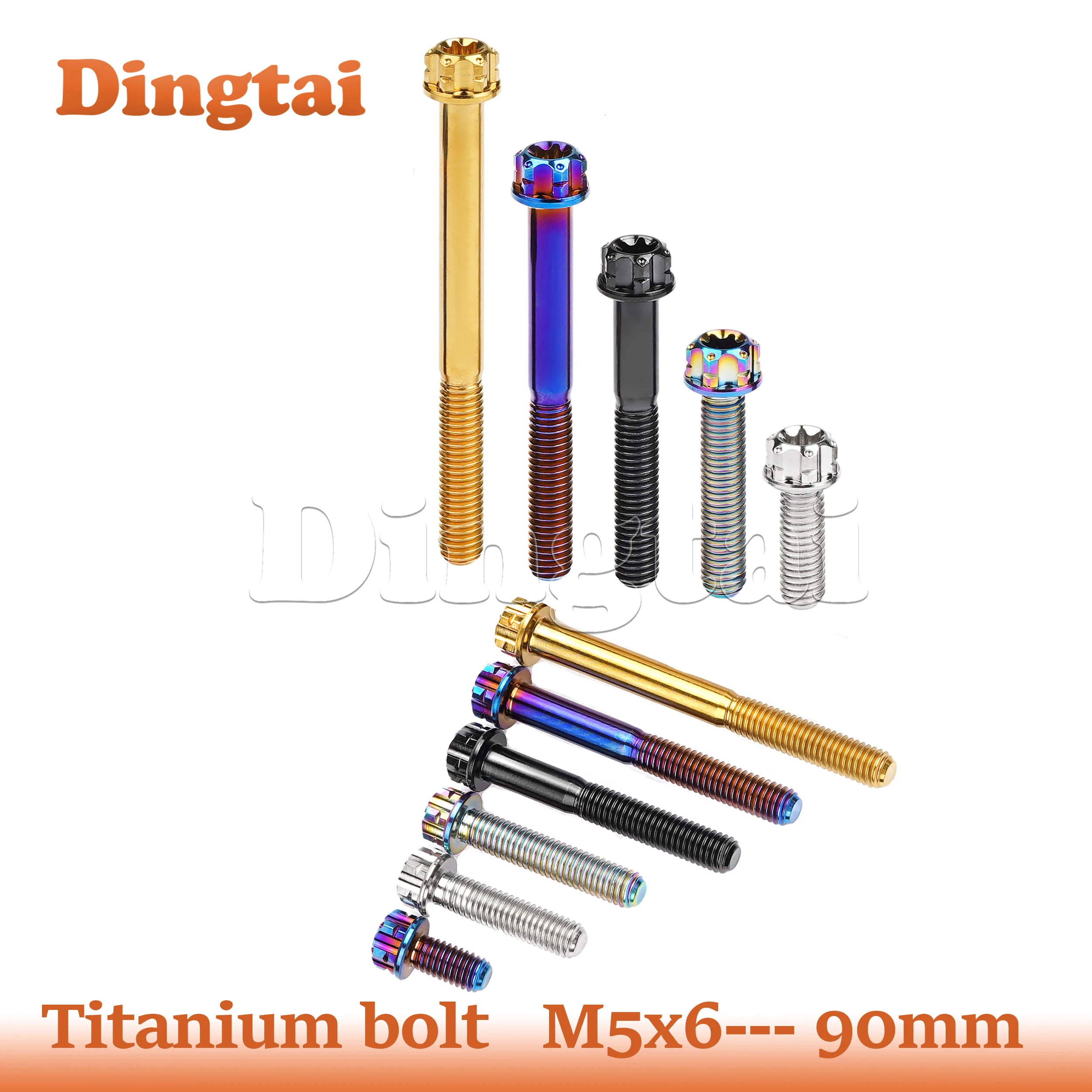 

Dingtai Titanium Bolt M5x6 10 15 20 25 30 35 40 45 50 55 60 65 70 75 80 85 90mm Small Flange Plummer Head With Marking