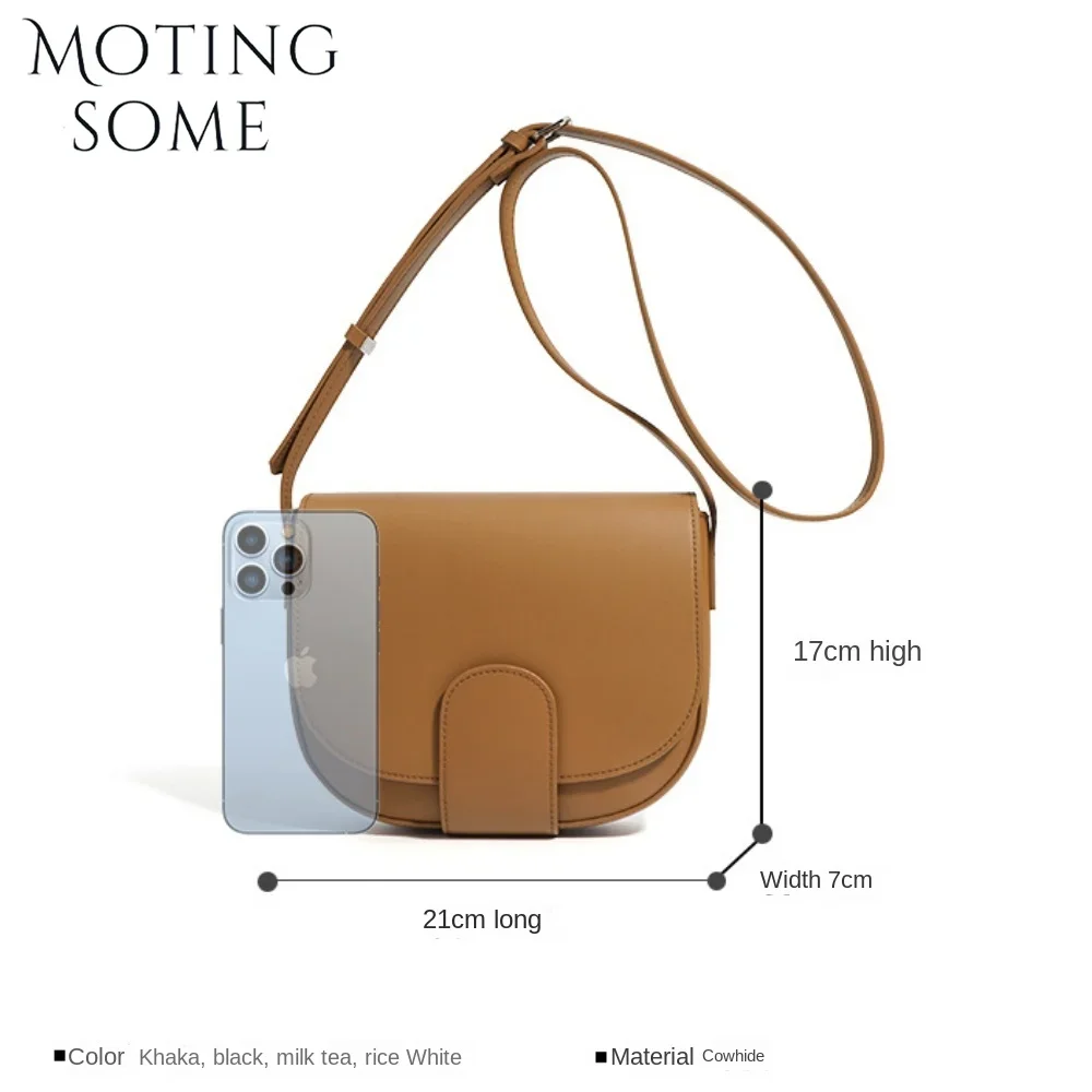 Motingsome 2024 New Designer Bags Woman Bag Fashionable Lady Halfmoon Saddle Purse Shoulder Messenger Bag Underarm Shell Pouch