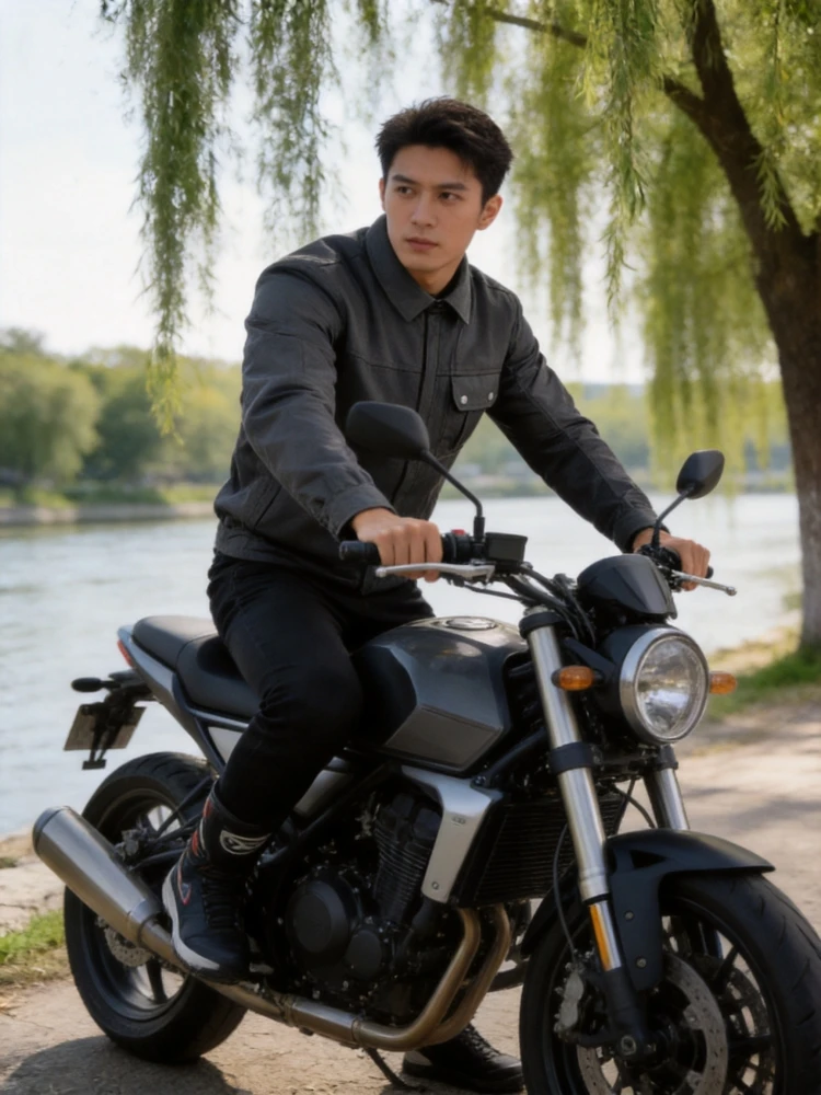 VEMAR Retro Summer Motorcycle Jacket Breathable Mesh CE Protective Riding Gear for Men Black