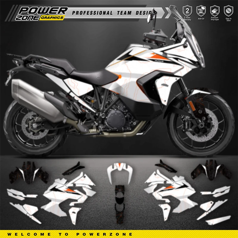 

PowerZone Custom Graphics Backgrounds Decals for Stickers SUPERMOTO Kit For KTM ADVENTURE 2021 2022 2023 ADV1290 R S ADV-R 04