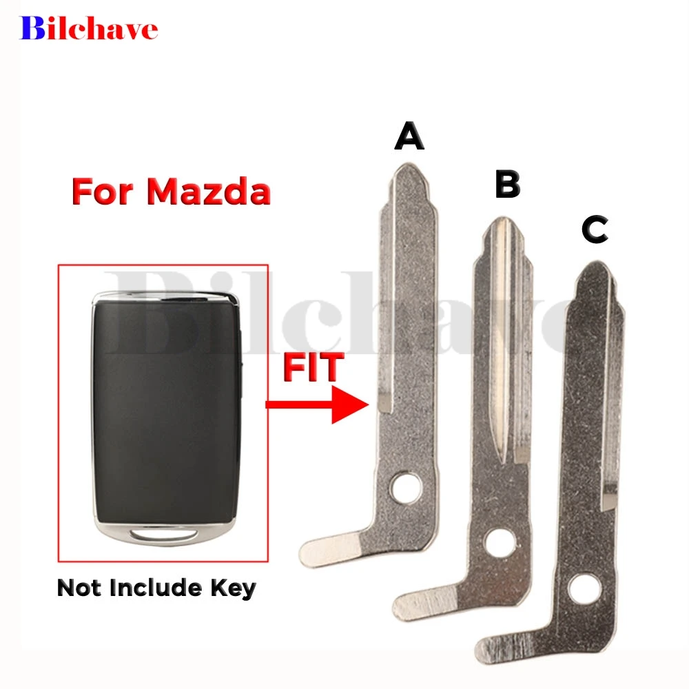 jingyuqin Remote Car Smart Key Emergency Insert Uncut Blade Blank For Mazda 2 3 5 6 M6 MX5 CX5 CX7 CX9 RX8 Cx30 Auto Accessories