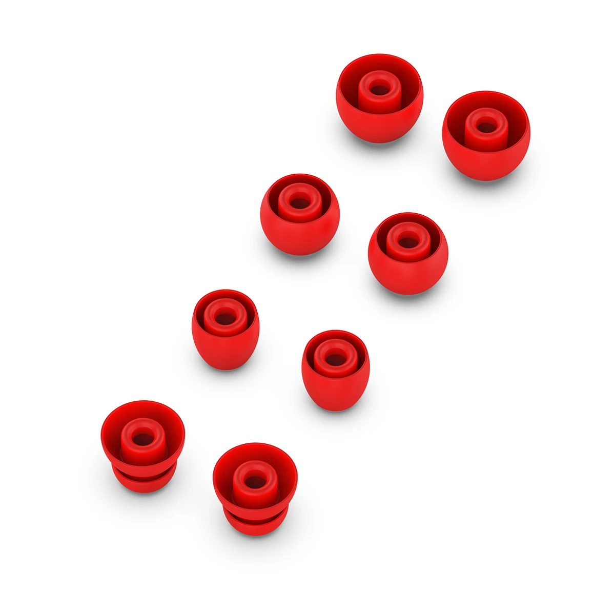 

8pcs Silicone Earbuds Tips Earmuffs Earphone Case In Ear Silicone Sleeve Cover for Wireless Headset (Red)
