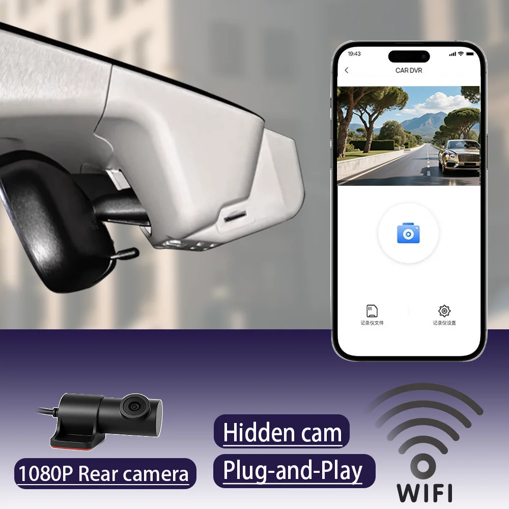 4K HD WIFi Car DVR Video Recorder Dash Cam For Honda CRV 2019 to 2022  CR-V 2O23 to 2025 BREEZE 2160P Plug and Play APP control