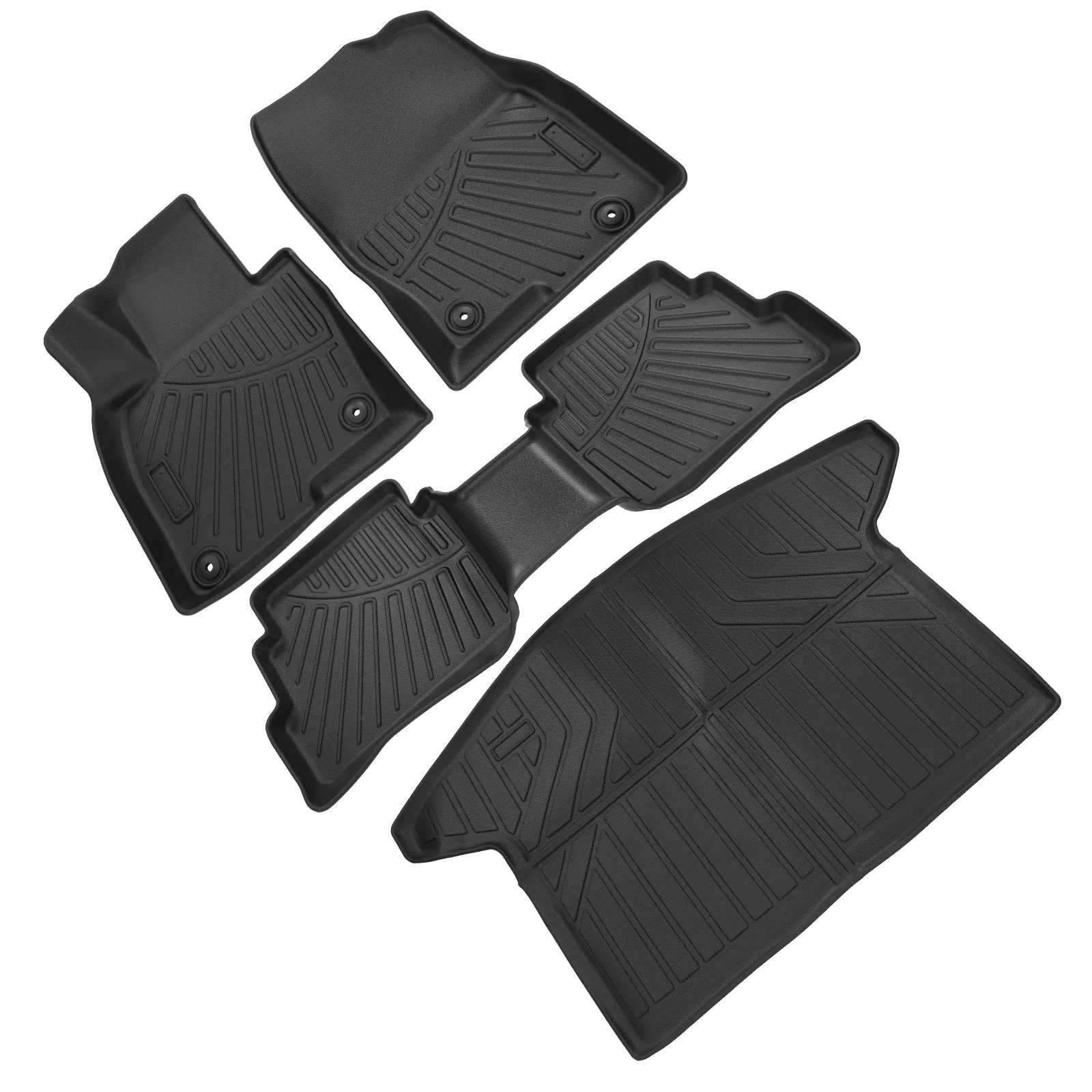 

4PCS Floor Mats & Cargo Liner For Mazda CX-5 2017-2024 Rubber TPE Black