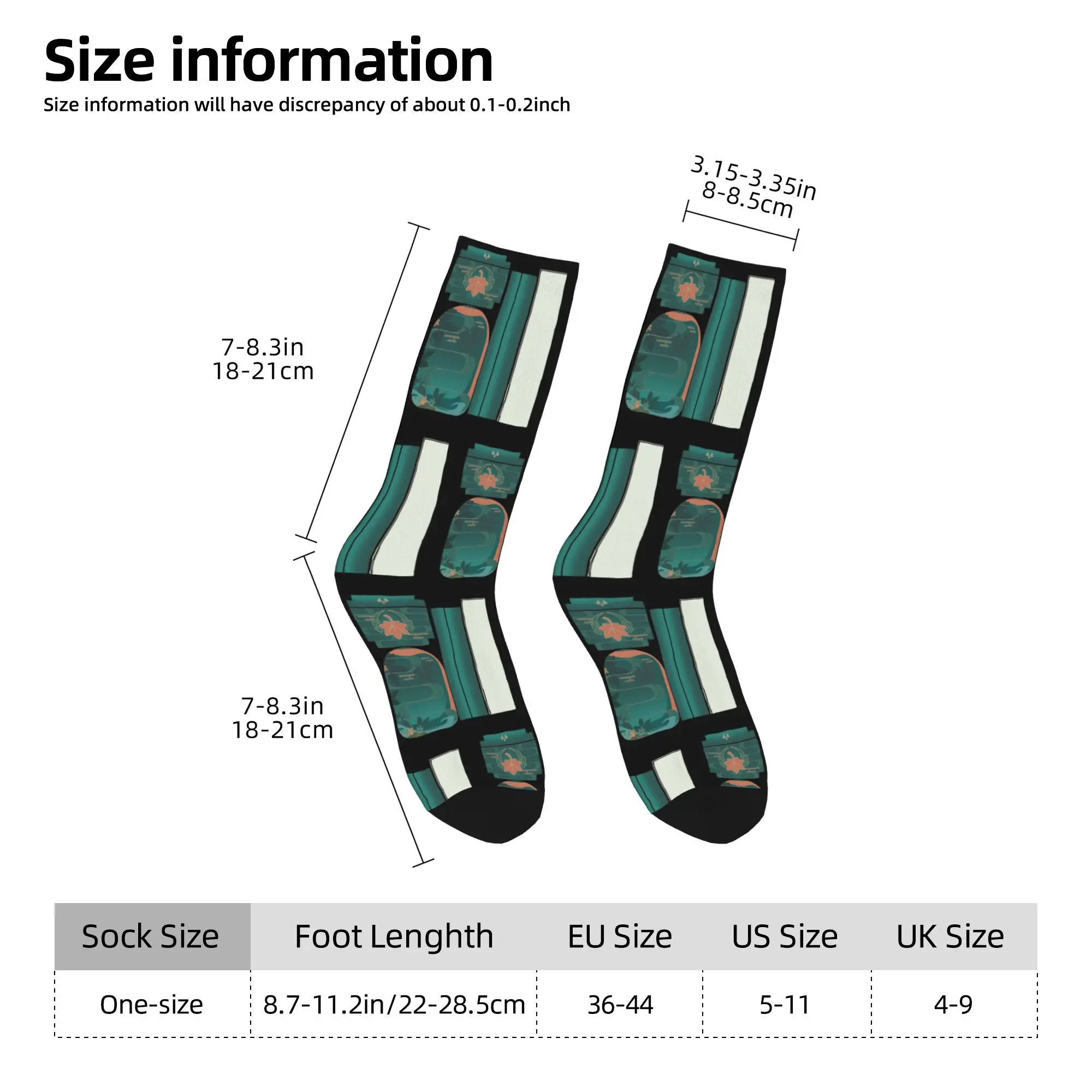 Kaedehara Kazuha - Kaus Kaki Seni Penggemar Genshin Impact Stoking Harajuku Aksesori Kaus Kaki Panjang Sepanjang Musim untuk Hadiah Natal Uniseks
