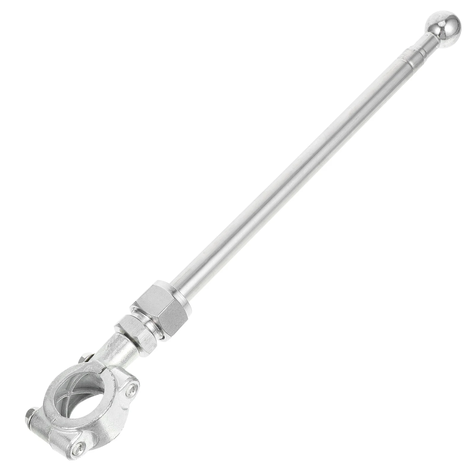 Telescopic Stainless Steel Flag Pole Vehicle Universal Motorcycle Retractable Camper Car Silver Portable Replacement Parts