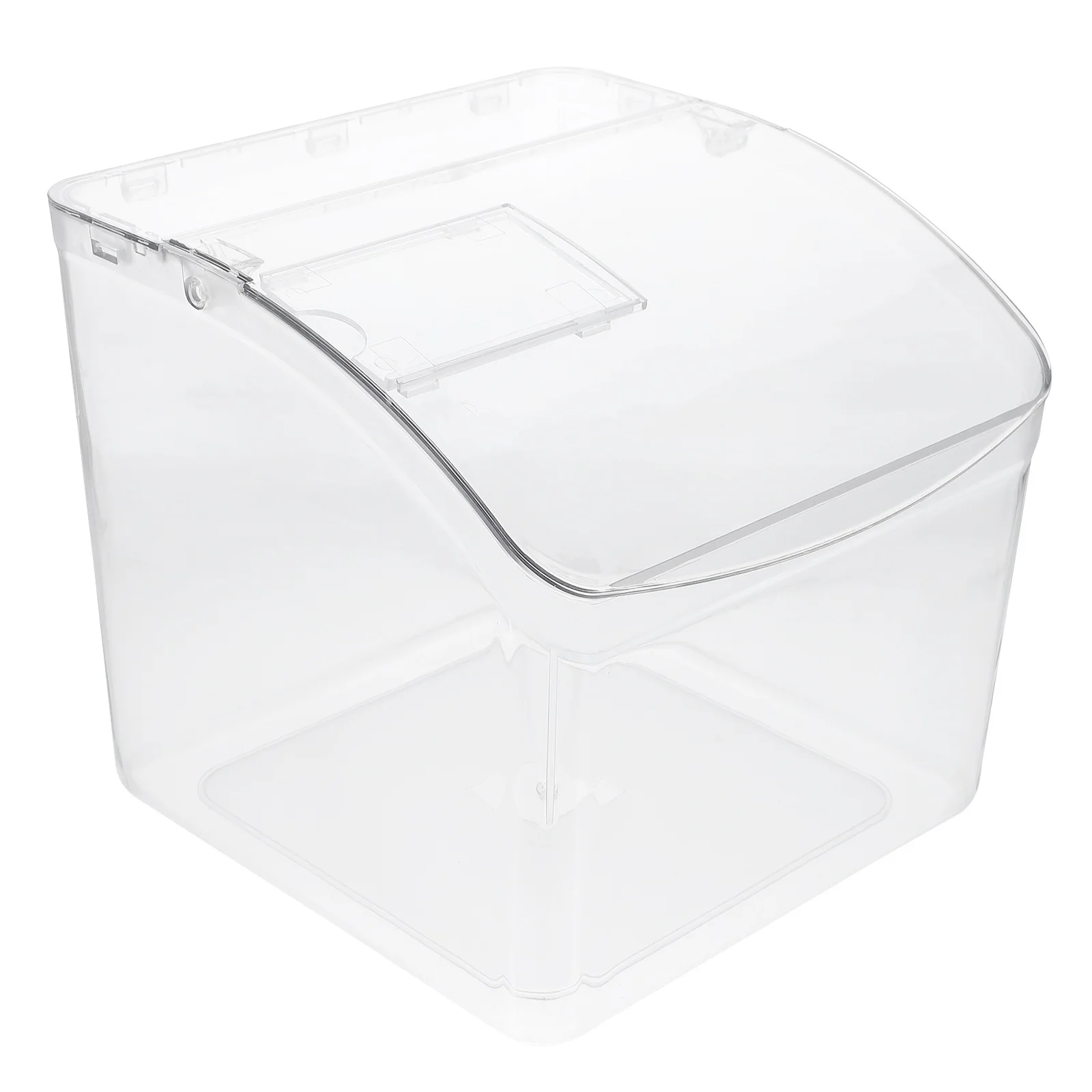 

1Pcs Clear Candy Container Flip-Top Design Food Storage Box for Kitchen Tea Rice Beans Dried Fruits Moisture-Proof Toughness